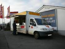 Fiat Ducato als Verkaufswagen für Grillhähnchen am 26.01.2009 in Fulda-Lehnerz