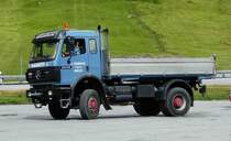 MB - Kipper 1838 von  Hagmeyer-Transporte  auf einem Rastplatz vor dem San Bernhardino-Tunnel, 09-2017
