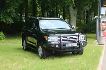 schwer gepanzerter Sonderkraftwagen der Landespolizei Sachsen, Standort Chemnitz auf Toyota Landcruiser mit Sonderaufbau am 23.06. 2017 bei einer Veranstaltung in Chemnitz