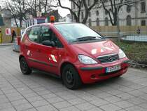 MB A-Klasse als Baustellenfahrzeug am Uni-Platz in Fulda, 26.01.2009