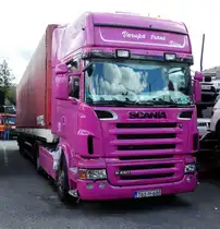 =Scania R 480-Sattelzug von  Varupa trans  aus Bosnien-Herzegowina rastet an der A7 im September 2017