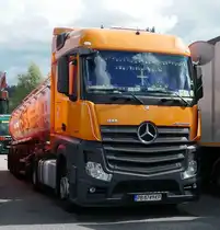 =MB Actros-Silozug aus Bulgarien rastet an der A7 im September 2017