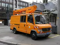 BVB - Mercedes 815D in der Stad Basel in der Mittagspause am 20.11.2017