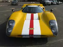 Ein Lola T70 MK3B mit Chevy.327-Motor auf dem Oldtimertreffen am Bikertreff Krefeld, 24.9.17