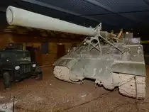 Die Selbstfahrlafette M40  Long Tom  im Imperial War Museum Duxford. (September 2013)