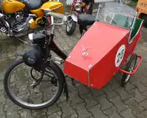 Echte Rarität, Velosolex mit Eigenbau-Beiwagen, Solex-Treffen Hochdorf, Sept.2017