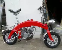 Mi30, klappbares Moped der Firma Poppe&Sohn KG in Kiel, Baujahr 1968, Solex-Treffen in Hochdorf, Sept.2017