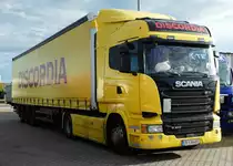 =Scania R 410 der Spedition DISCORDIA rastet auf dem Rasthof Wörnitz im September 2017