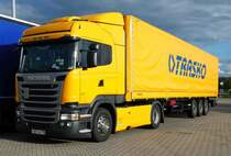 =Scania R 440 der Spedition TRASKO rastet auf dem Rasthof Wörnitz im September 2017