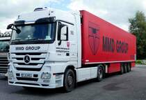 =MB Actros-Sattelzug der  MMD Group  rastet an der A7 im September 2017