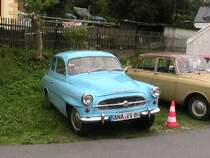 Skoda Oktavia 440 auf dem bahnhofsgelnde in Jhstadt/OTsteinbach beim Oldtimertreffen 2008
