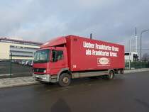 Mercedes Benz Atego am 30.11.17 in Frankfurt Osthafen 