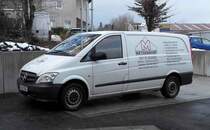 =MB Vito der Firma METZENDORF steht im Dezember 2017 auf einer Baustelle in Hünfeld