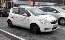 =Opel Adam des DRK KV Lauterbach steht im Dezember 2017 in Schlitz