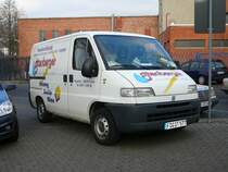 Fiat Ducato eines Heizungsbauunternehmens am 26.01.09 in Fulda unterwegs