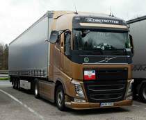 =Volvo FH 600 rastet im November 2017 an der A3