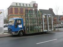 Iveco EuroCargo als Flachglastransporter am 27.01.2009 in 36088 H�nfeld