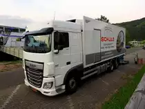 DAF-440 Euro6 mit Kühlaufbau, beliefert in Traben/Trarbach ein Kreuzfahrtschiff; 170616