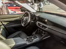 Alfa-Romeo Stelvio Interieur, fotografiert auf der Hungaroring Classic am 01.10.2017.