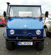 =Unimog, gesehen bei der Bulldogmesse in Alsfeld im Oktober 2017