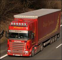 Ein weiterer Scania R500 \8/ von Rtzer Spedition ist in Richtung Sden unterwegs. (28.01.2009)
