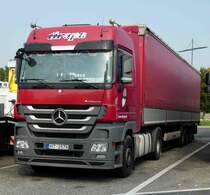 =MB Actros-Sattelzug rastet im September 2017 an der A 5