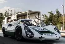 Porsche 910 Endurance Rennauto, fotografiert auf der Hungaroring Classic am 01.10.2017.