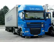 =DAF XF steht im Oktober 2017 auf einem Rastplatz an der A 5