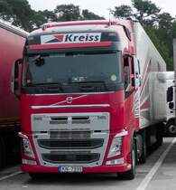 =Volvo FH-Sattelzug der Spedition  Kreiss  rastet im September 2017 an der A 5