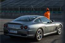 Ferrari 550 (Rückansicht), fotografiert auf der Hungaroring Classic am 01.10.2017.