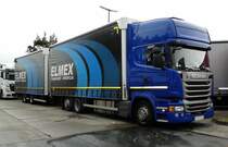 =Scania R450-Hängerzug rastet im September 2017 an der A 5