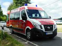 =Nissan NV 400 als MTW der Feuerwehr Stadt Geisa eingesetzt beim Ortsjubiläum von Spahl im Juni 2017