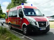 =Nissan NV 400 als MTW der Feuerwehr Stadt Geisa eingesetzt beim Ortsjubiläum von Spahl im Juni 2017