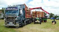 =MAN als Holztransporter, gesehen beim Ortsjubiläum von Spahl im Juni 2017
