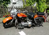 =Harley Davidson, Bj. 1977, gesehen beim Ortsjubiläum von Spahl im Juni 2017