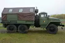 Ein LKW Ural-375D mit Werkstattaufbau im Grenzmuseum Schifflersgrund. (Bad Sooden-Allendorf, November 2016)