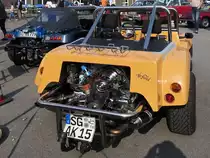 Definitiv luftgekühlt: VW Buggy Motor auf dem Oldtimertreffen am Bikertreff Krefeld, 24.9.17