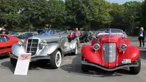 Zwei Auburn Speedster 851 auf dem Oldtimertreffen am Bikertreff Krefeld, 24.9.17 