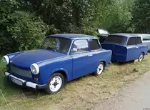 Trabant Hängerzug beim Technikmuseum Pütnitz am 08.07.2016