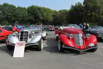 Zwei Auburn Speedster 851 auf dem Oldtimertreffen am Bikertreff Krefeld, 24.9.17 