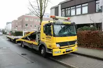 ADAC/Safar Mercedes Benz Atego Autotransporter am 06.01.18 in Frankfurt am Main Preungesheim
