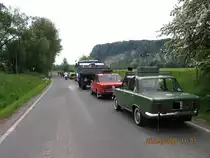Polski Fiat 125 p End Fahrzeug einer Oldtimer Ausfahrt von über 50 Km hier bei Niedersachswerfen Bild habe ich am 25.05.2008 Gemacht.