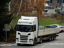 SCANIA R500(Scania-Rent), am Weg zur Entladestelle; 171117