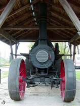 Ein Dampfpflug der Firma A. Heuke von 1915 in Alt Schwerin. (April 2003)