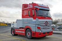 Wetter Transport DANMARK - Mercedes-Benz New Actros am 19.01.2018
in Dortmund.