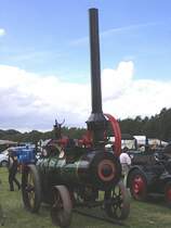 Auch ein Exemplar der firma Heinrich Lanz.Diese Dampfmaschine oder auch Dampflokomobile genannt,geh�rte ebenfalls zu der Ausstellung im AGRA Messepark Markleeberg.