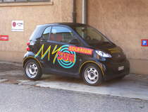 Schwarzer Werbesmart in Busswil am 13.01.2018