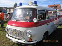 B 1000 Sanitätsauto im Originalzustand Bild habe ich am 03.10.2010 in Benneckenstein im Harz gemacht.