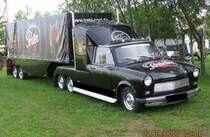 Trabant 601 als mini Sattelzugmaschine mit Auflieger Bild habe ich am 02.09.2006 in Sundhausen gemacht.