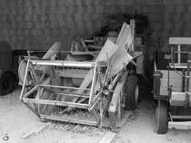 Ein unrestaurierter Mähdrescher Seedmaster Hydrostatik im Agroneum Alt Schwerin. (April 2009)